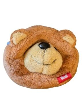 Canada Souvenir Bear Plush – Round Brown Stuffed Toy with Maple Leaf
